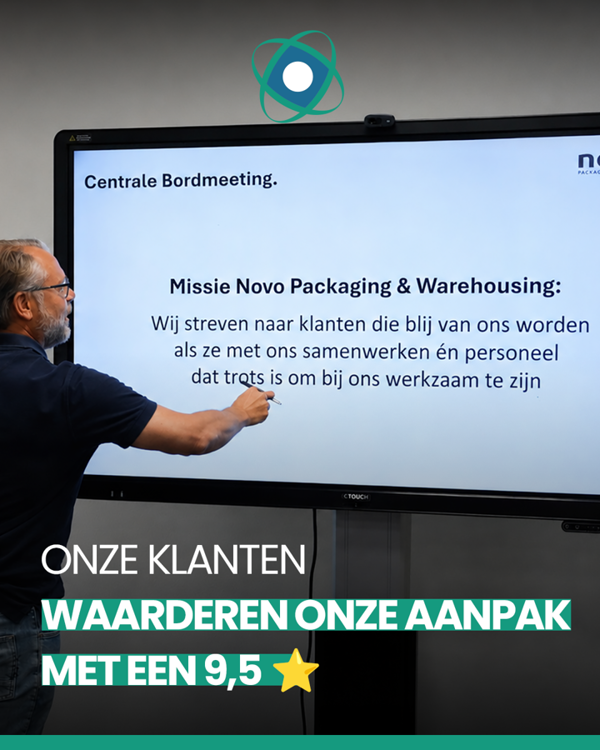 Klanttevredenheid 9,5 Bij NOVO Packaging & Warehousing
